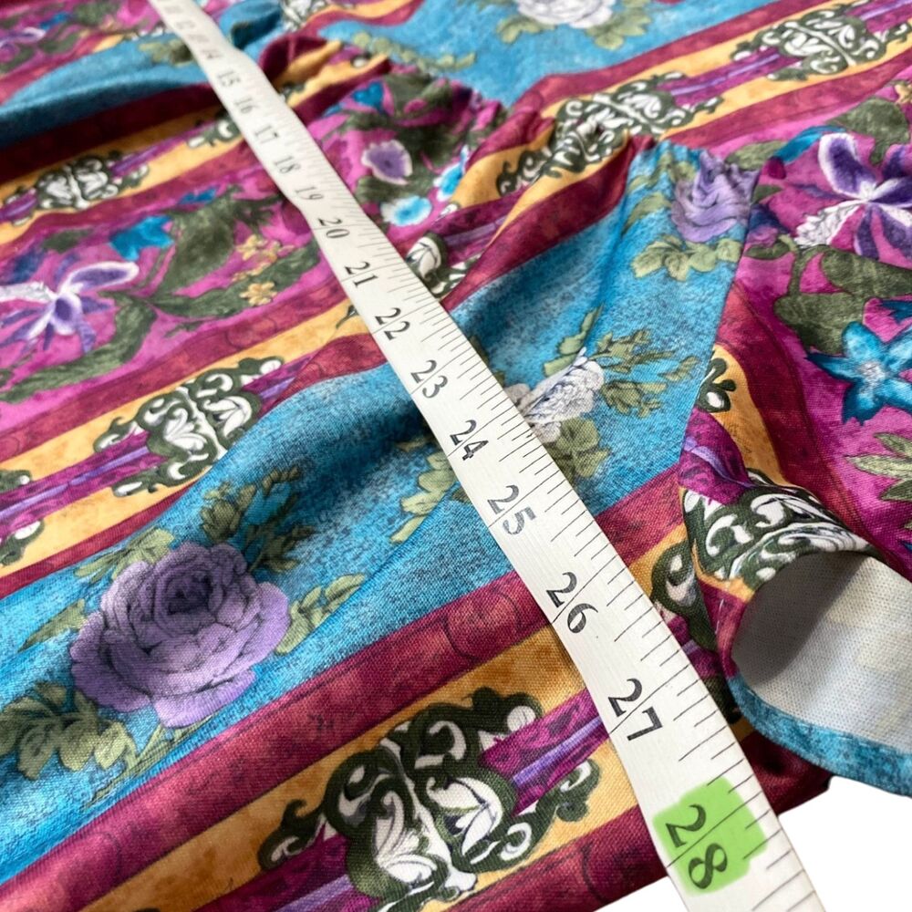 Vintage Granada House Dress 3X Turquoise Floral Muumuu Lounger Pocket Grannycore - Picture 6 of 8